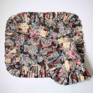 Set of 2 Vintage Cottagecore Floral Ruffle Pillow Shams Cases Covers | Standard